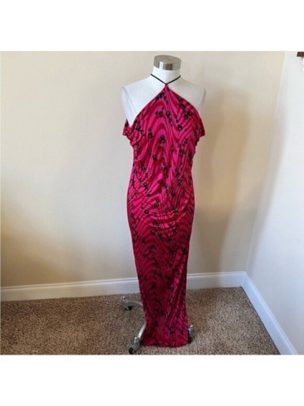 Philosophy di Lorenzo Serafini open back halter dress Psychedelic Maxi Size 2 - Picture 2 of 7